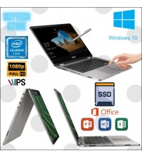 ASUS FLIP TP401MA-VIPS421 -  N4020 | 4GB | SSD 256GB|  14"|  V-IPS | Touchscreen | W10+OHS + Free Stylus pen